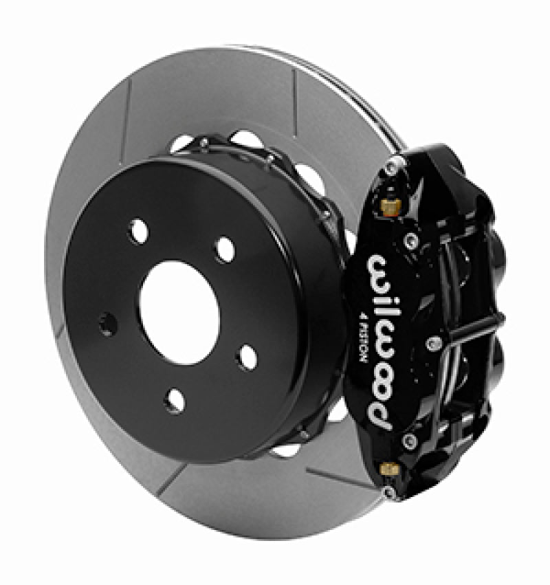 WIL Superlite Brake Kit - Wilwood 2020+ Jeep Gladiator (JT) Narrow Superlite 4R Rear Slotted Brake Kit 14.00in Black w/ Lines
