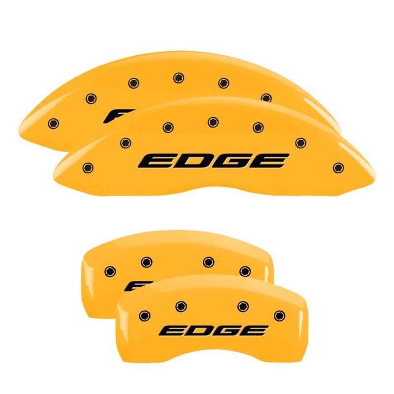 MGP Caliper Covers 4 Logo - MGP 4 Caliper Covers Engraved Front & Rear EDGE/2015 Yellow finish black ch