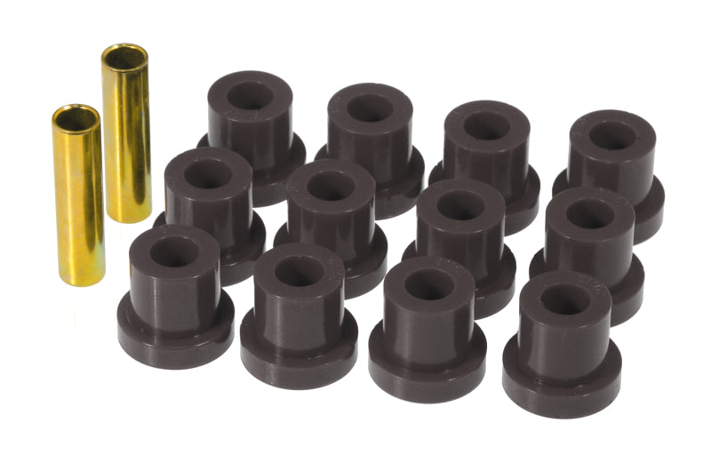 PRO Spring/Shackle Bush- Blk - Prothane 55 Chevy Full Rear Spring Bushings - Black