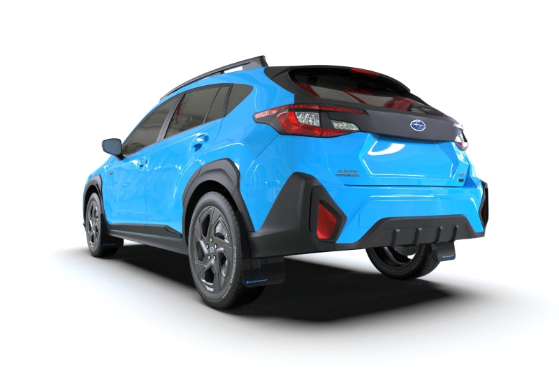 RAL UR Blk Flap/Grey Logo - Rally Armor 24-26 Subaru Crosstrek Black UR Mud Flap Grey Logo