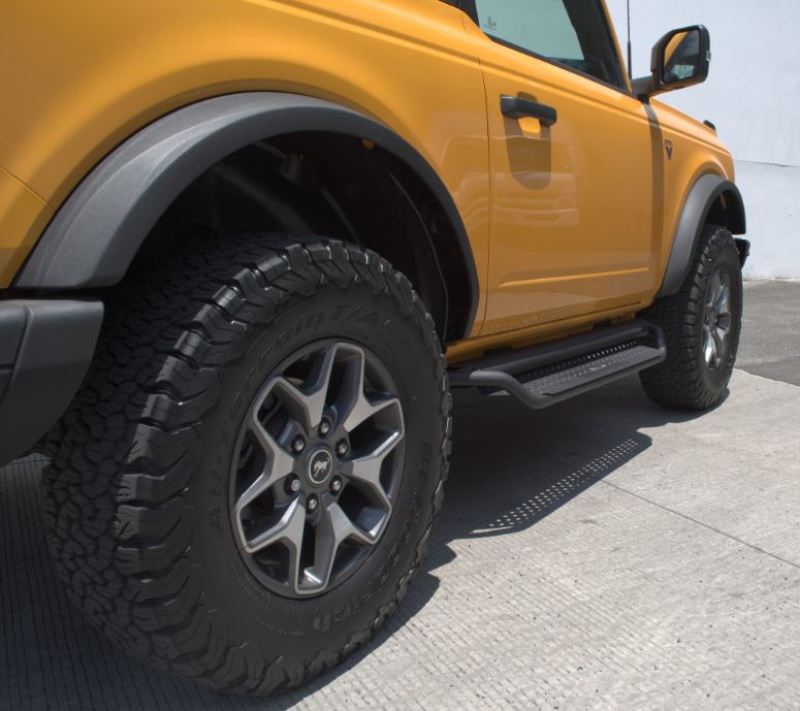 GOR Dom Extreme D1 - Go Rhino 2021+ Ford Bronco Dominator Extreme D1 Side Steps w/Brackets - Textured Black