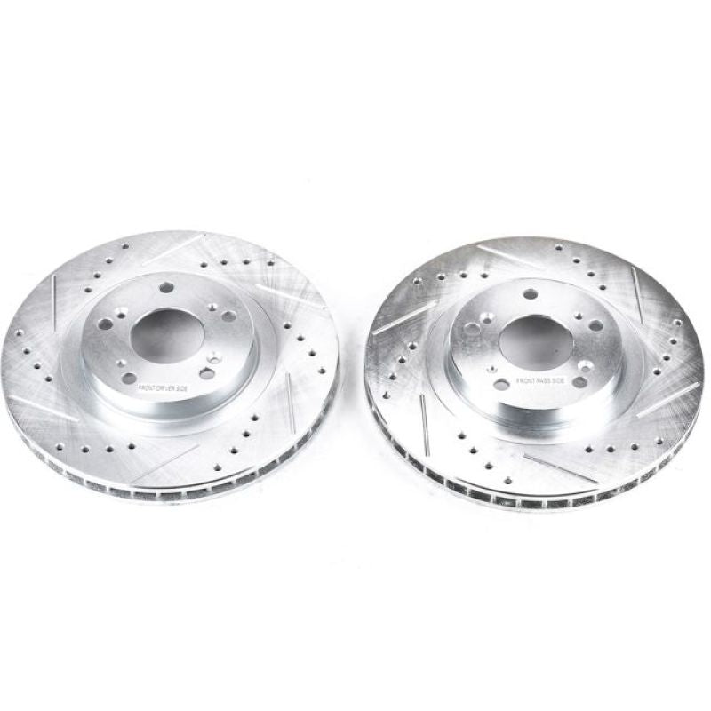 PSB Evolution Drill/Slot Rotor - Power Stop 13-15 Acura ILX Front Evolution Drilled & Slotted Rotors - Pair