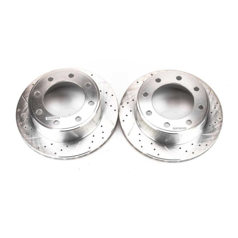 PSB Evolution Drill/Slot Rotor - Power Stop 00-05 Ford Excursion Rear Evolution Drilled & Slotted Rotors - Pair