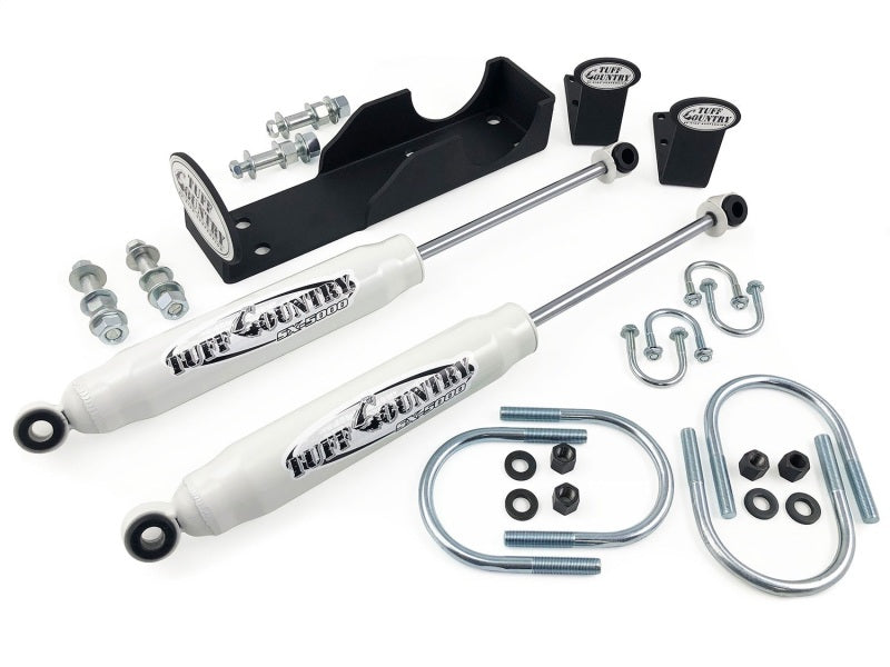 TUF Steering Stabilizers - Tuff Country 08-12 Dodge Ram 3500 4wd Dual Steering Stabilizer (In-Line Style)