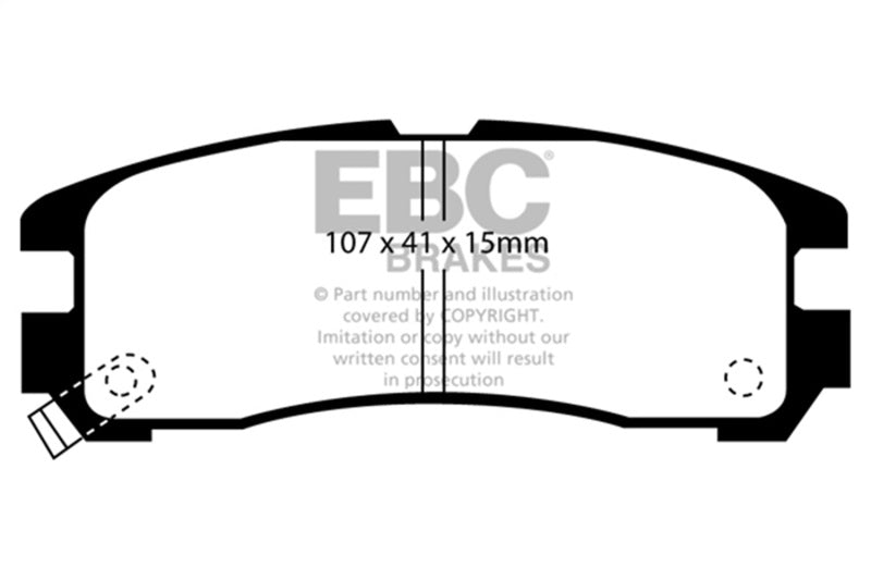EBC Redstuff Brake Pad Sets - EBC 95-99 Chrysler Sebring Coupe 2.0 Redstuff Rear Brake Pads