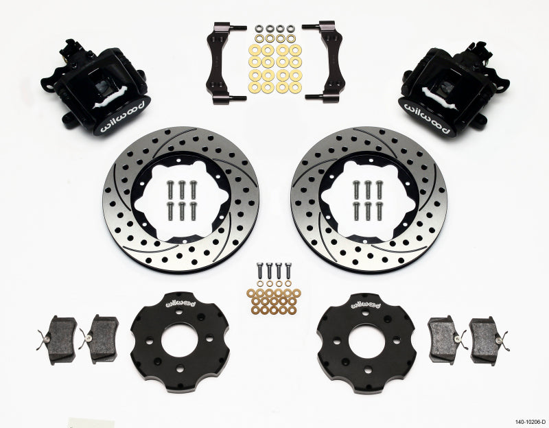 WIL Parking Brake Brake Kit - Wilwood Combination Parking Brake Rear Kit 11.00in Drilled Civic / Integra Disc 2.39 Hub Offset