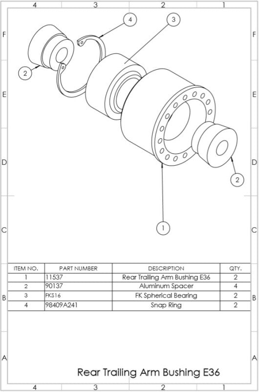 SPP Trailing Arm Bushings - SPL Parts 90-00 BMW 3 Series (E36/E46) Rear Trailing Arm Bushings