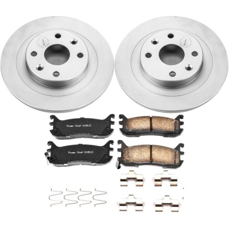 PSB Z17 Evolution Coated Kit - Power Stop 97-03 Ford Escort Rear Z17 Evolution Geomet Coated Brake Kit