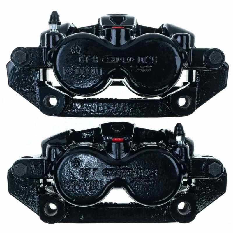 PSB Black Calipers - Power Stop 05-08 Dodge Dakota Front Black Caliper - Pair w/Bracket