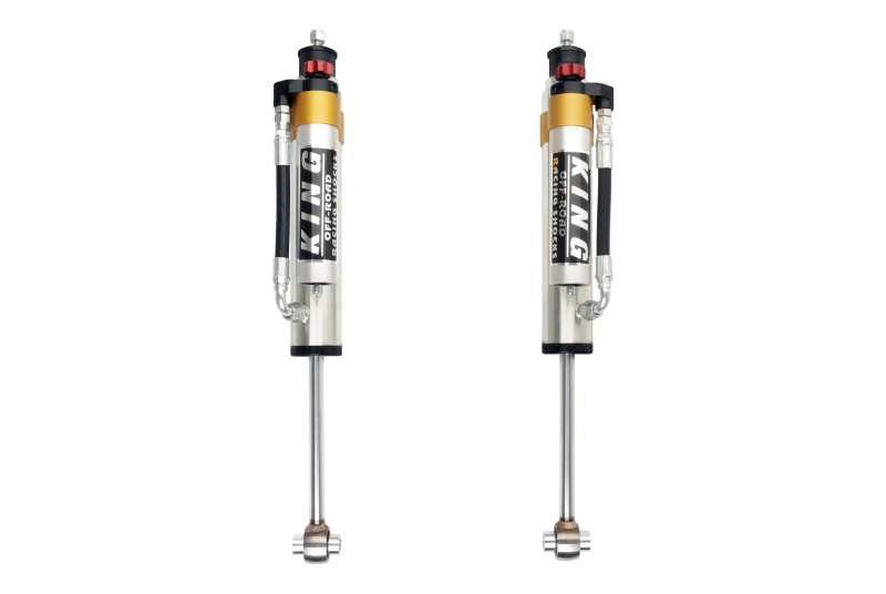 KIN 2.5 Shocks - King Shocks 90-12 Mercedes-Benz G-Class Rear 2.5 Dia Piggy Hose Reservoir w/Adjuster (Pair)