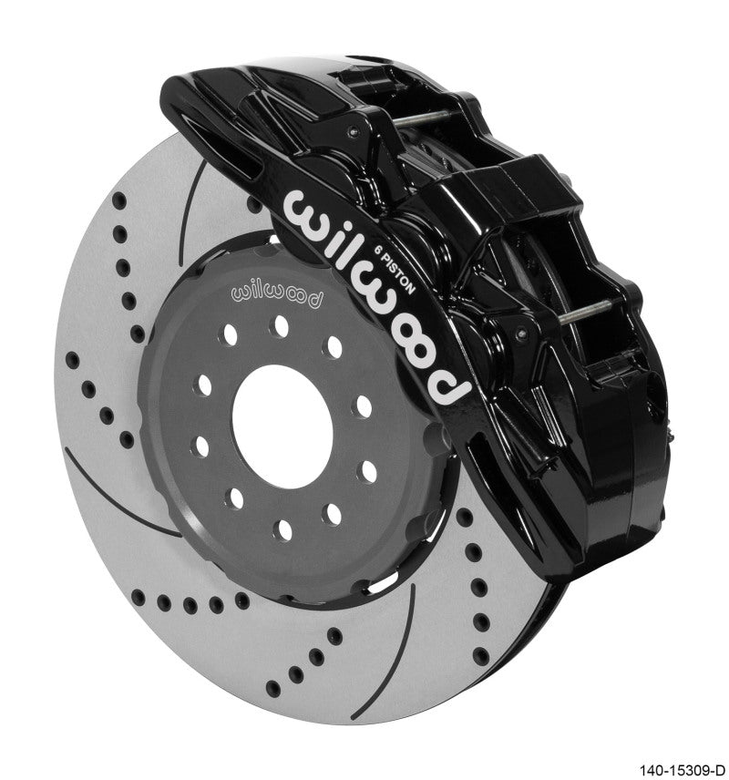 WIL SX6R Brake Kit - Wilwood SX6R Front Brake Kit 14in SRP Slotted/Drilled Black 05-13 Chevy Corvette