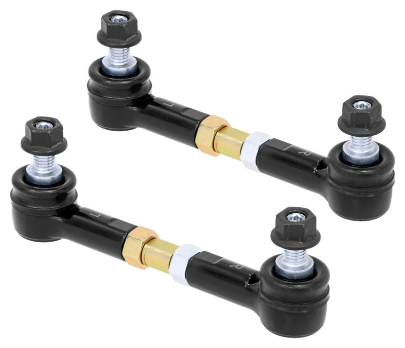 ROK Sway Bar Endlinks - RockJock Adjustable Sway Bar End Link Sealed Rod End Joint 3 1/2in Long 1/2in LH/RH Thread