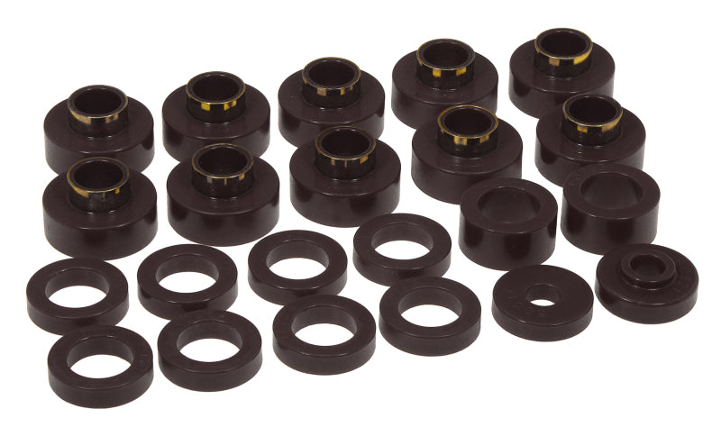 PRO Body/Subframe Bush - Blk - Prothane 80-86 Jeep CJ5/CJ7 Body Mount 22 Bushing Kit - Black