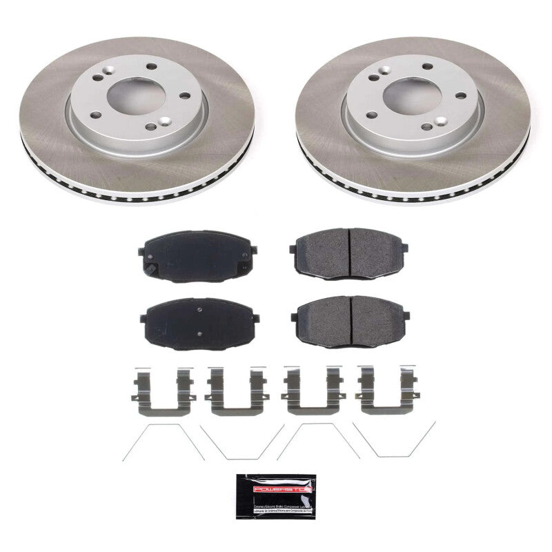 PSB Semi-Coated Rotor Kits - Power Stop 17-19 Kia Soul Front Semi-Coated Rotor Kit