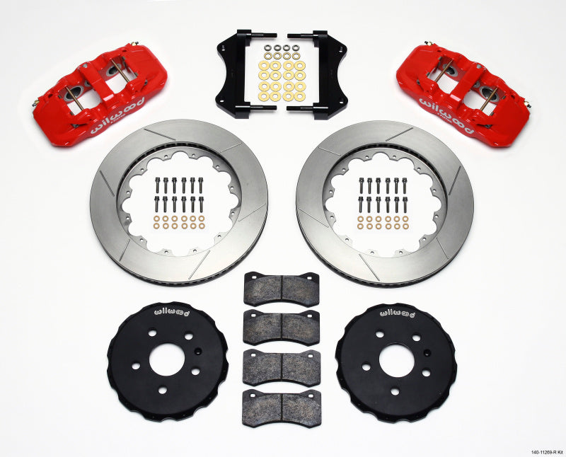 WIL Aero Brake Kit - Wilwood AERO6 Front Hat Kit 14.25 Red 2010-2015 Camaro