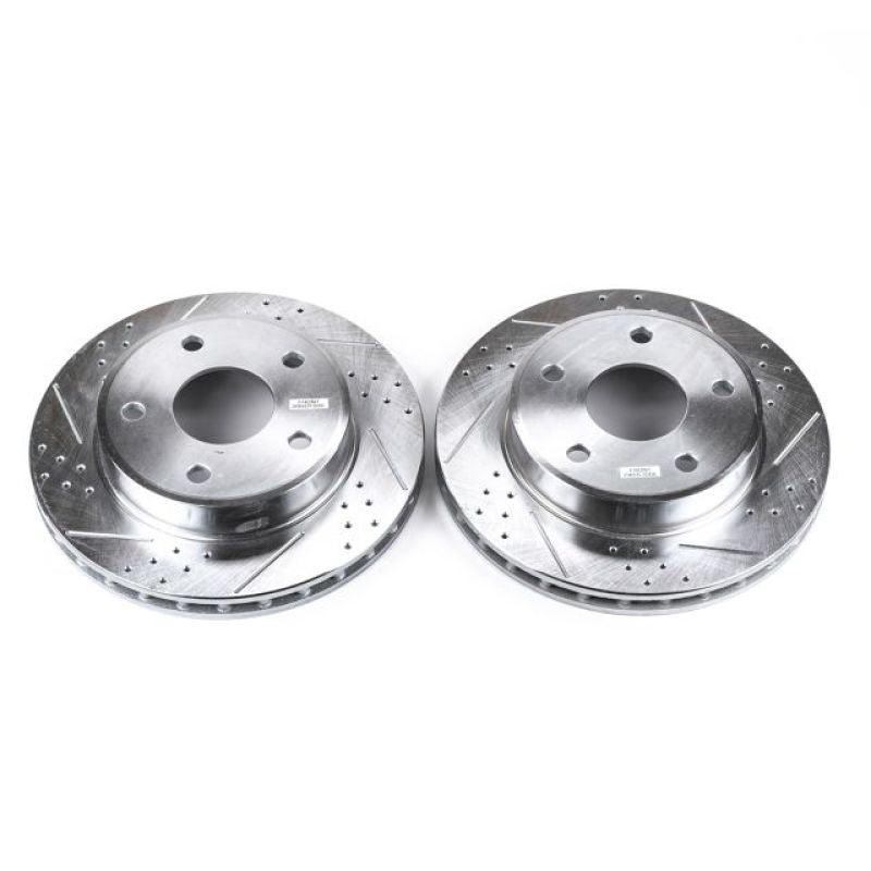 PSB Evolution Drill/Slot Rotor - Power Stop 05-11 Dodge Dakota Front Evolution Drilled & Slotted Rotors - Pair