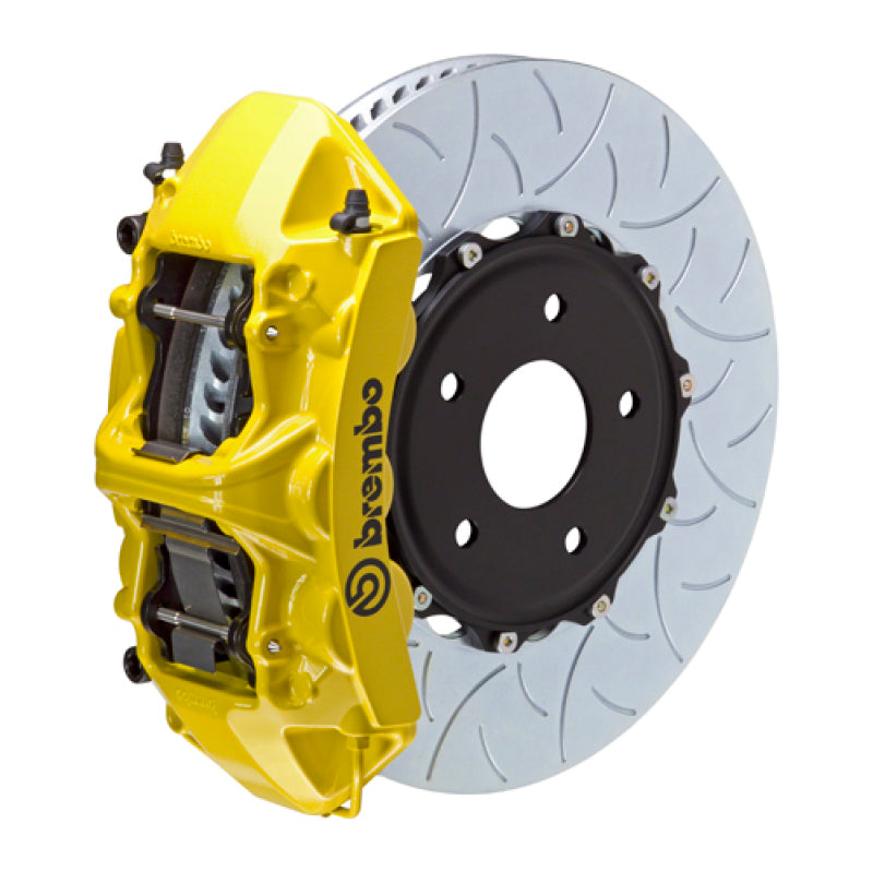 BRB Big Brake Kits - Brembo 15-19 Golf R/15-20 S3 Front GT BBK 6 Piston Cast 350x34 2pc Rotor Slotted Type3- Yellow