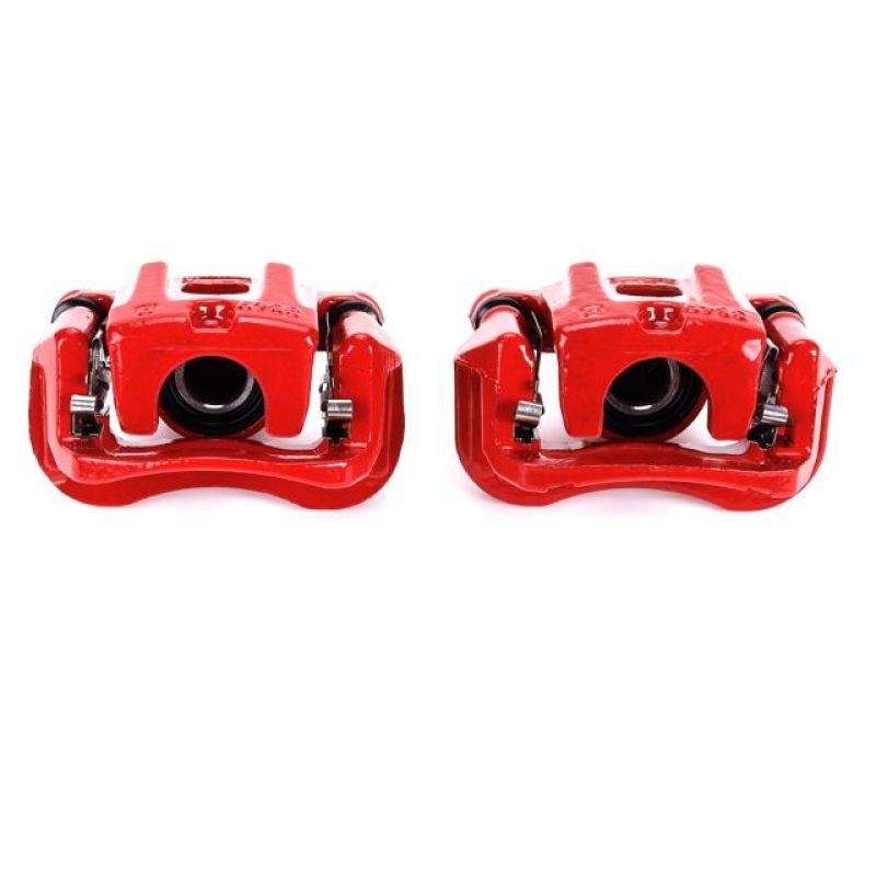 PSB Red Calipers - Power Stop 04-07 Toyota Highlander Rear Red Calipers w/Brackets - Pair