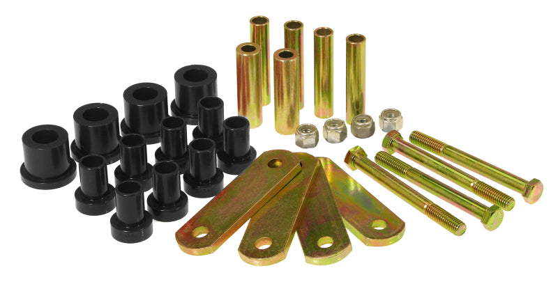 PRO Spring/Shackle Bush- Blk - Prothane 68-72 Chrysler A Body HD Spring & Shackles Bushings - Black