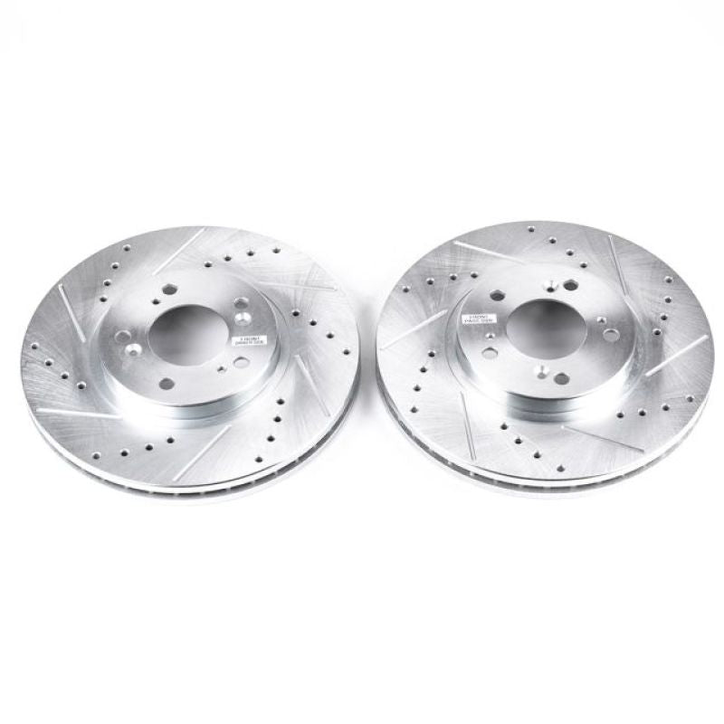 PSB Evolution Drill/Slot Rotor - Power Stop 99-04 Acura RL Front Evolution Drilled & Slotted Rotors - Pair