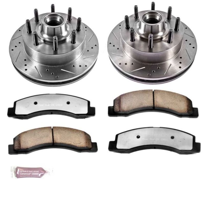 PSB Evolution Drill/Slot Rotor - Power Stop 03-04 Ford F-350 Super Duty Front Z36 Truck & Tow Brake Kit
