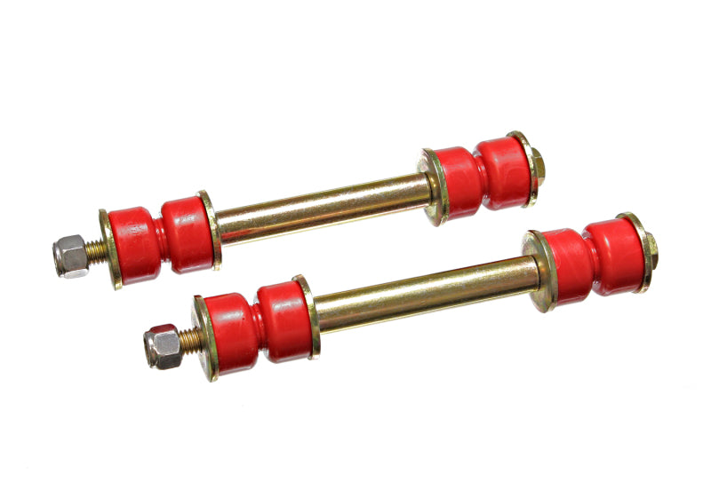 ES End Links - Red - Energy Suspension Universal 3 9/16 Inch Red Front/Rear Sway Bar End Links w/ Hardware