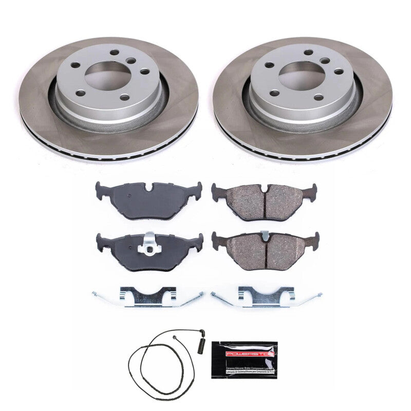 PSB Semi-Coated Rotor Kits - Power Stop 99-00 BMW 328i Rear Semi-Coated Rotor Kit