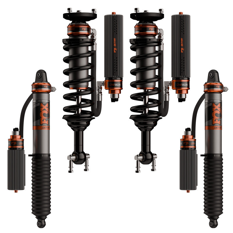 FOX 3.0 Factory Coilover Shock - Fox 21-23 Ford F150 Supercrew 3.2 Factory Race Live Valve Front Coilover - 2-2.5in Lift