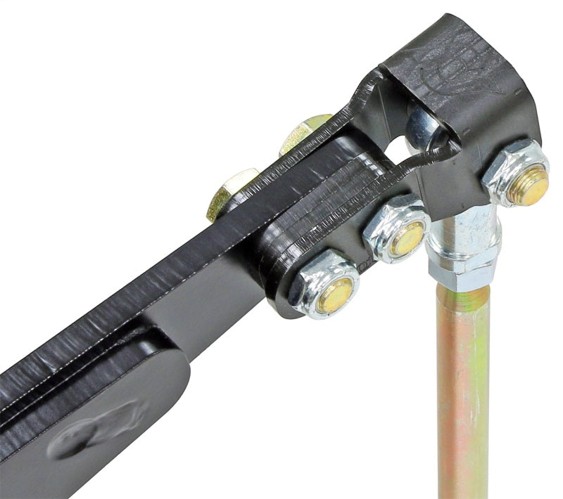 ROK Sway Bar Endlinks - RockJock Antirock Double Shear End Link Bracket Kit Arm Length Ext. 1.5in up to 1.25in Link Offset