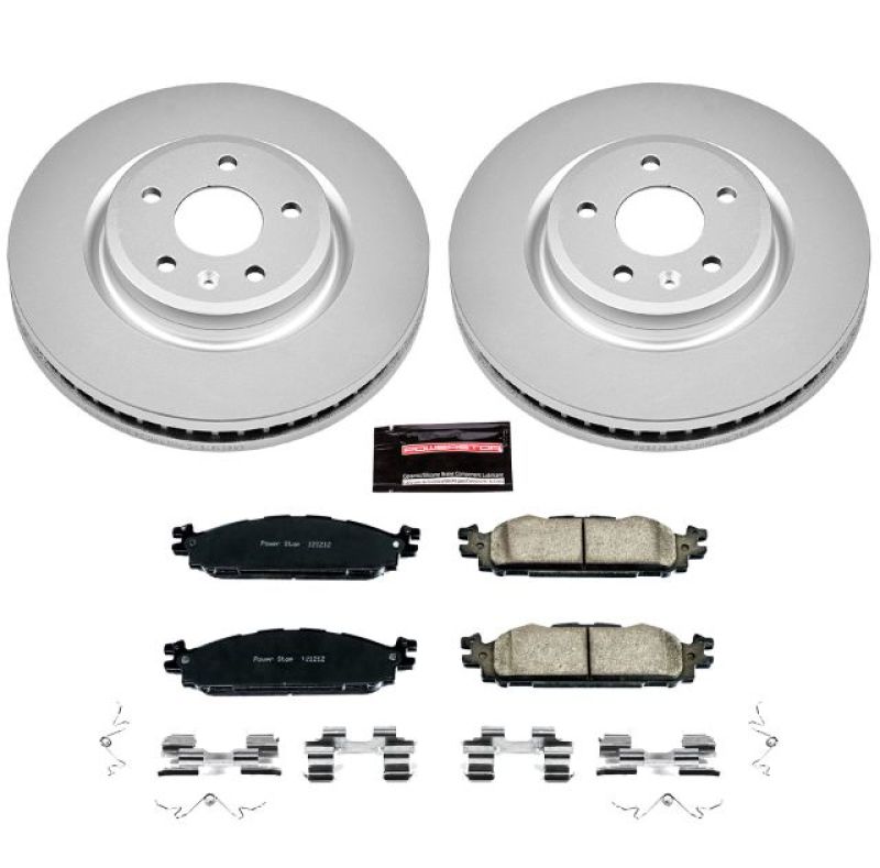 PSB Z17 Evolution Coated Kit - Power Stop 11-19 Ford Explorer Front Z17 Evolution Geomet Coated Brake Kit