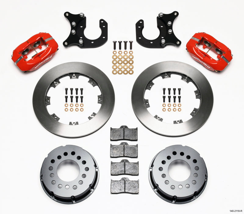 WIL Dynalite Brake Kit - Wilwood Forged Dynalite P/S Rear Kit Red New Big Ford 2.50in Offset