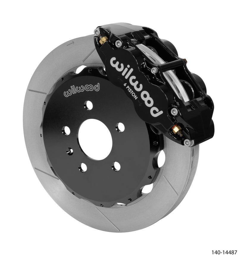 WIL Superlite Brake Kit - Wilwood 03-08 Audi A4 Forged Narrow Superlite 6R Front Big Brake Kit 12.88in Rotor Dia (Black)