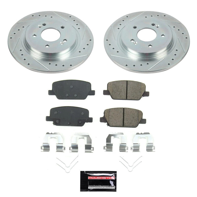 PSB Semi-Coated Rotor Kits - Power Stop 20-22 Kia Telluride Rear Semi-Coated Rotor Kit