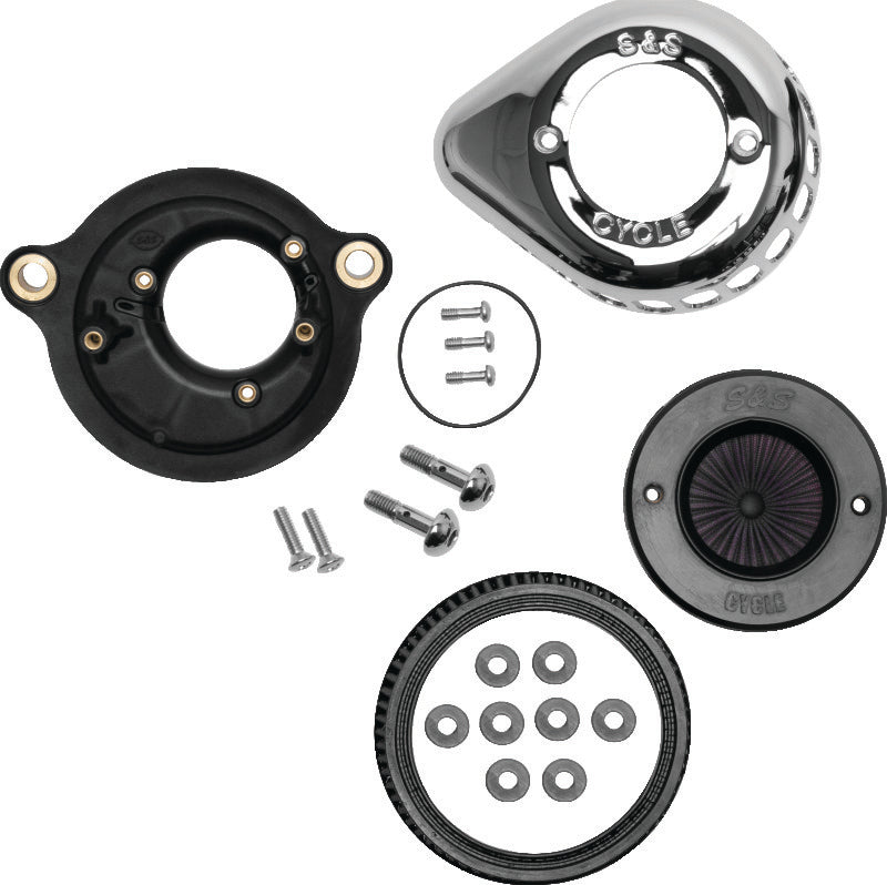 SSC Air Stinger Kits - S&S Cycle 2017+ M8 Models Stealth Air Stinger Kit w/ Chrome Teardrop