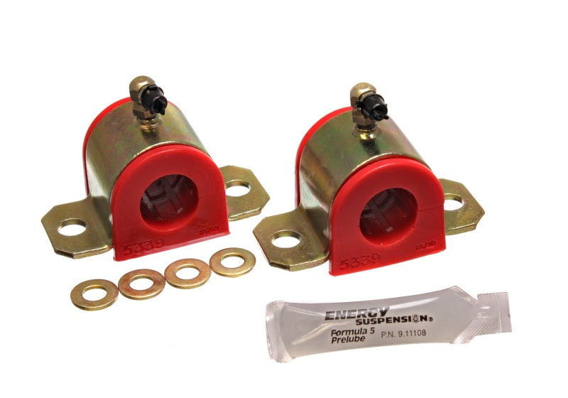 ES Sway Bar Bushings - Red - Energy Suspension 03-06 Toyota Corolla/Matrix Red 24mm Front Sway Bar Bushing Set (Greaseable Frame