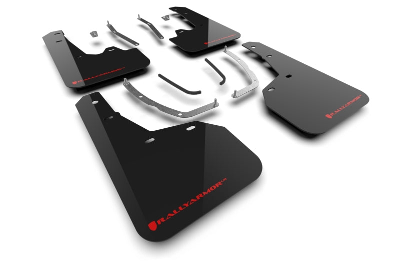 RAL UR Blk Flap/Rd Logo - Rally Armor 2025 Hyundai Tucson ICE XRT Black UR Mud Flap - Red Logo
