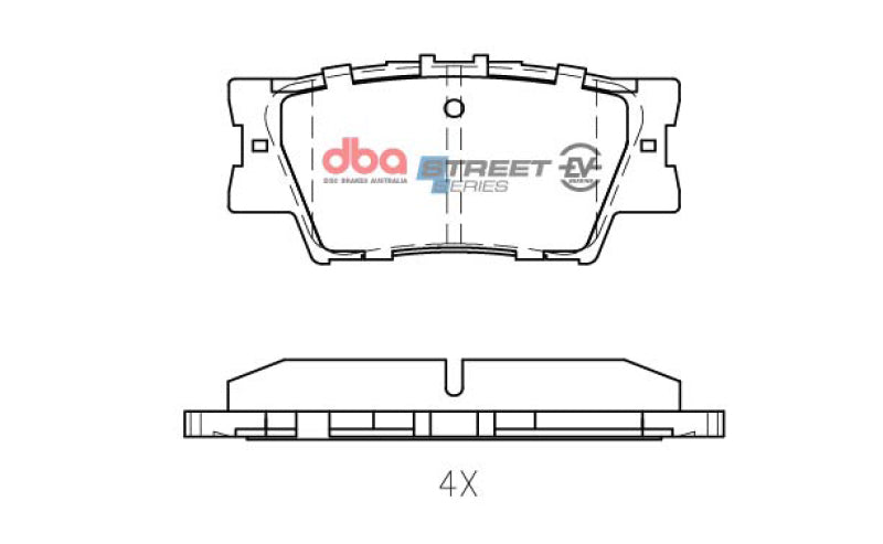 DBA Street Series Brake Pads - DBA 13-18 Lexus ES300h Rear SSEV Street Series Brake Pads