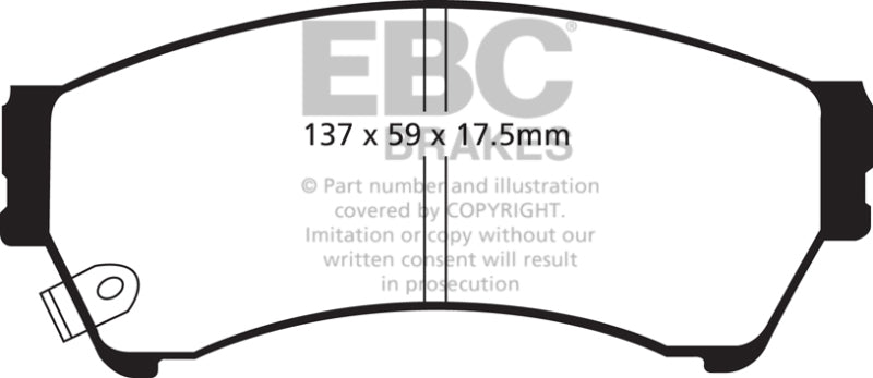 EBC Yellowstuff Brake Pad Sets - EBC 06-09 Ford Fusion 2.3 Yellowstuff Front Brake Pads