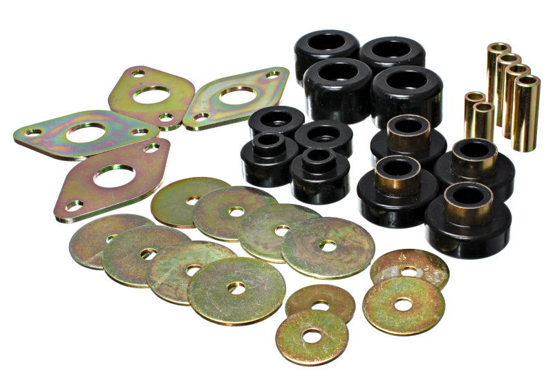 ES Body Mounts - Black - Energy Suspension Body Mount Set-Reg Access & Dbl Cab - Black