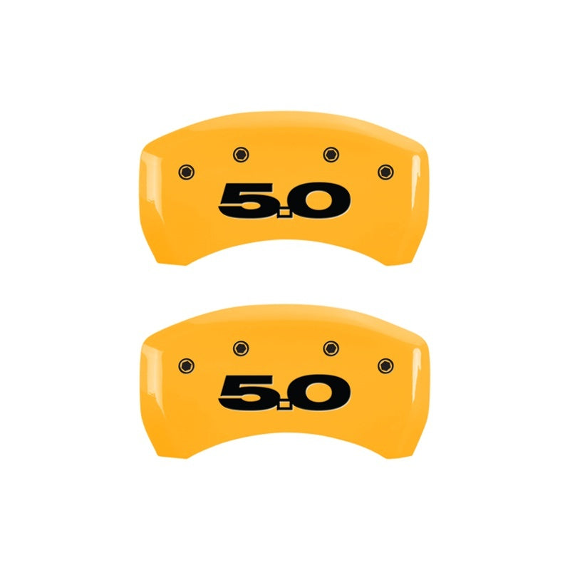 MGP Caliper Covers 2 Logo - MGP Rear set 2 Caliper Covers Engraved Rear 50 Yellow finish black ch