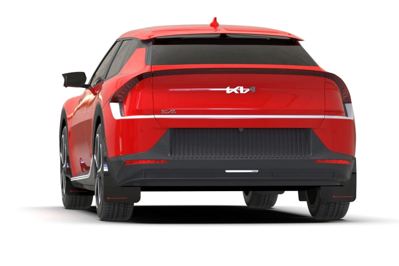 RAL UR Blk Flap/Blue Logo - Rally Armor 22-24 Kia EV6 Black UR Mud Flap Blue Logo