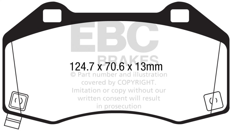 EBC Bluestuff Brake Pad Sets - EBC 17-21 Fiat 124 Spider Abarth 1.4T Bluestuff Front Brake Pads