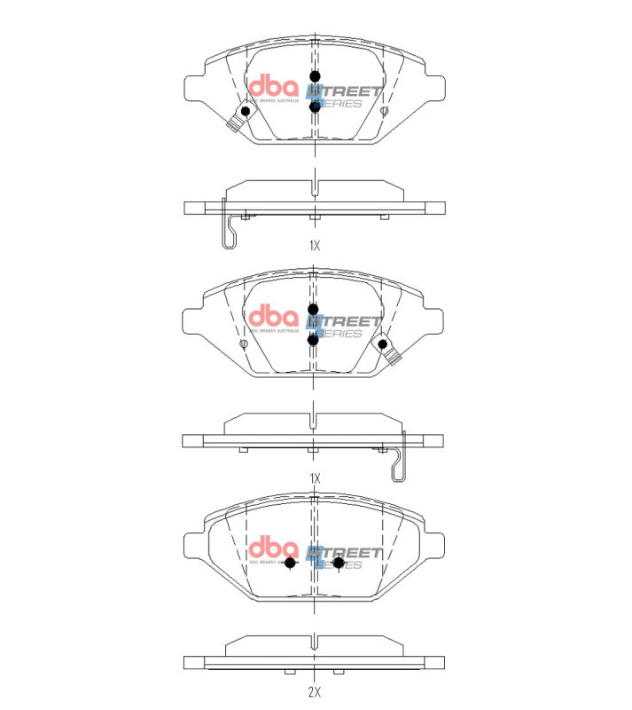 DBA Street Series Brake Pads - DBA 16-22 Chevrolet Spark Front Street Series Brake Pads
