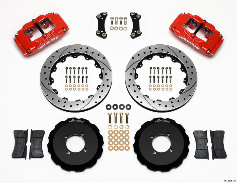 WIL Rotor Kit - Wilwood FSLI4 Front Hat Kit 13.00in Drilled Red 2003-05 Scion xA xB