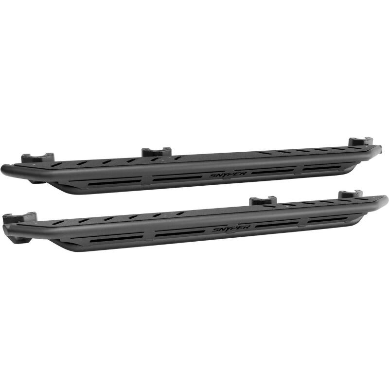 WES Snyper Rock Rail Steps - Westin/Snyper 07-17 Jeep Wrangler Unlimited Triple Tube Rock Rail Steps - Textured Black
