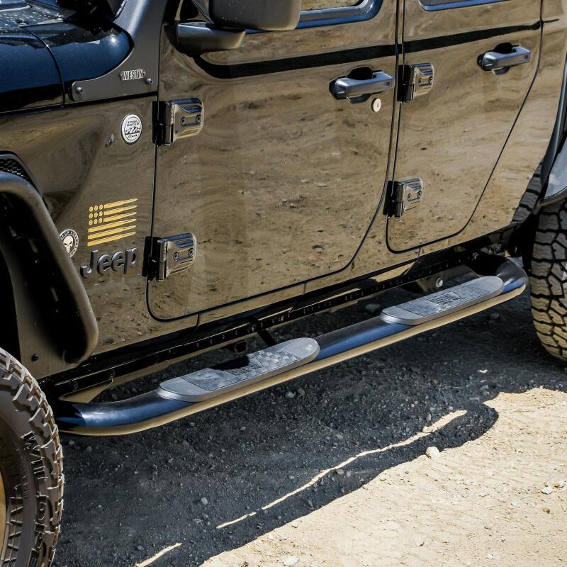WES Nerf Bars - Platinum 4 - Westin 2020 Jeep Gladiator Platinum 4 Oval Nerf Step Bars - Black