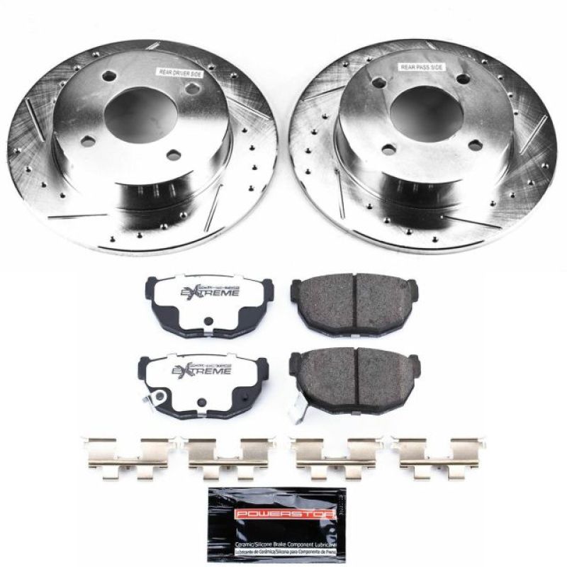 PSB Z26 Street Warrior Kit - Power Stop 89-98 Nissan 240SX Rear Z26 Street Warrior Brake Kit