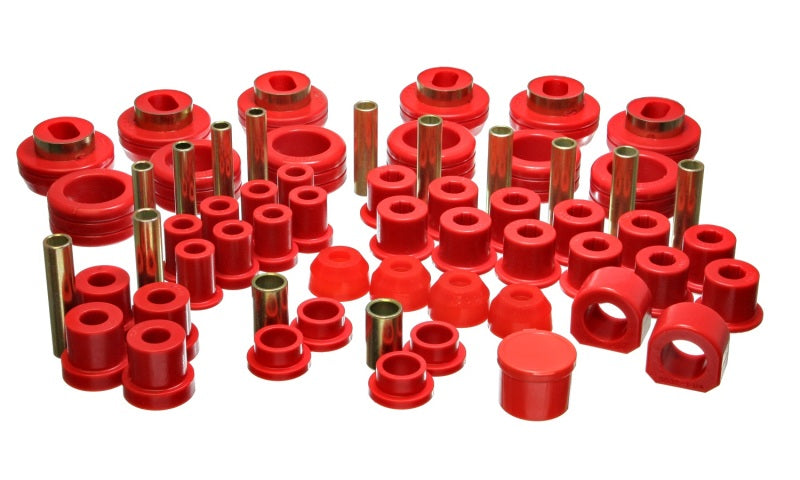 ES Hyper-Flex Sets - Red - Energy Suspension 81-87 Chevy/GMC 4WD (w/ Aftermarket Frt Springs) Red Hyper-flex Master Bushing Set