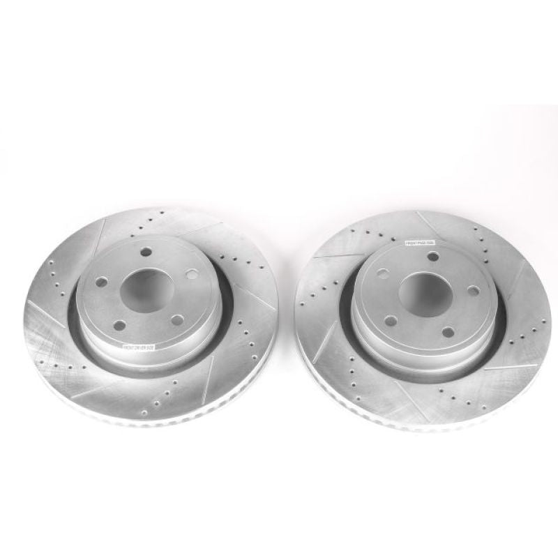 PSB Evolution Drill/Slot Rotor - Power Stop 04-06 Dodge Ram 1500 Front Drilled & Slotted Rotor - Pair