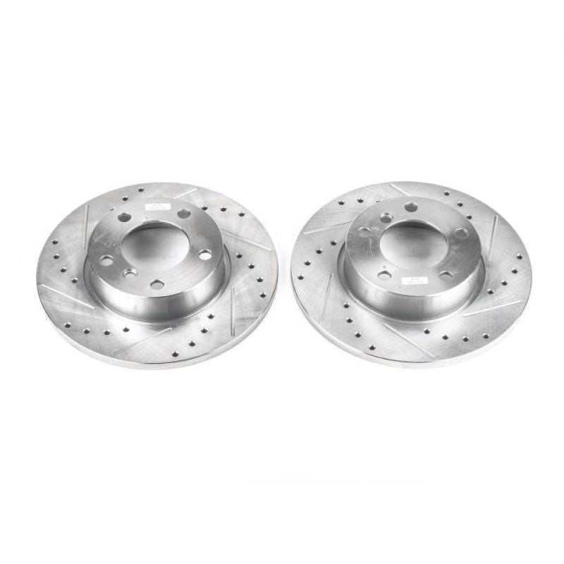 PSB Evolution Drill/Slot Rotor - Power Stop 95-99 BMW 318ti Front Evolution Drilled & Slotted Rotors - Pair